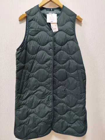 UNIQLO 울트라 라이트 다운 다운 베스트 M 다크 그린