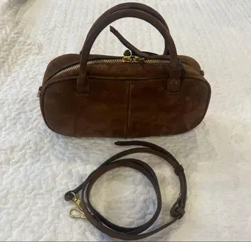 ZARA 스플릿 스웨이드 미니 보스턴 백 미니 백 브라운