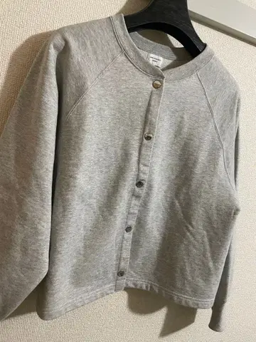 URBAN RESEARCH DOORS 맨투맨 소재 그레이 긴팔 가디건