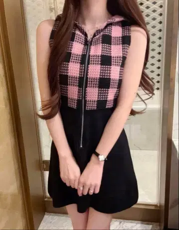 Lumignon 루미뇽 체크 미니 원피스 핑크 S 사이즈