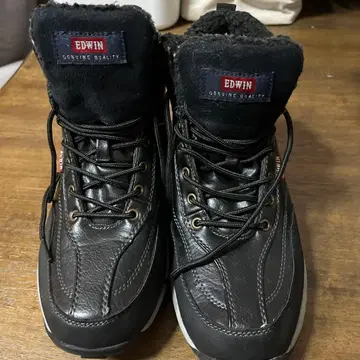 EDWIN 보아 라이닝 하이컷 스니커즈 26.0cm 블랙