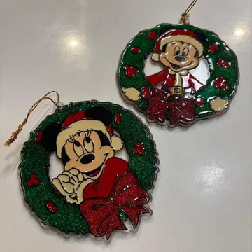 디즈니/빈티지/크리스마스/산타/미키/미니/오너먼트