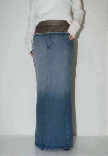 knuthmarf docking maxi denim skirt