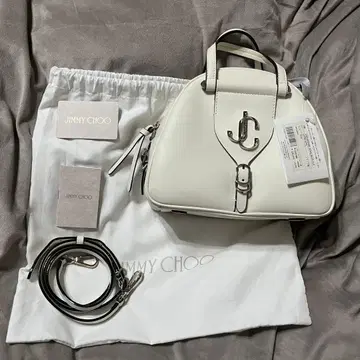 JIMMY CHOO 화이트 핸드백