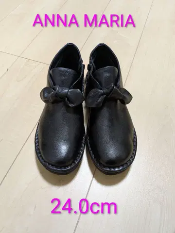 ANNA MARIA 안나마리아 숏부츠 4E 와이드핏 블랙