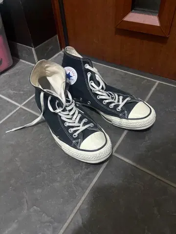 컨버스 올스타 블랙 하이컷 스니커즈 컨버스