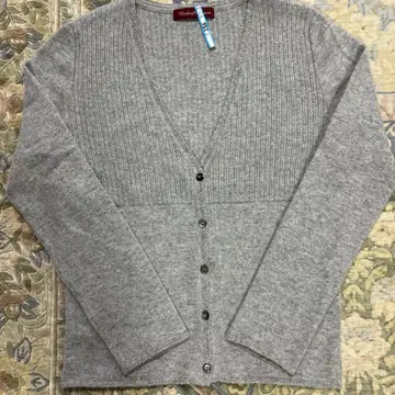 캐시미어 100% 그레이 가디건 V넥