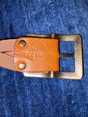 LEAVES 브라운 가죽 웨빙 벨트 약 100cm