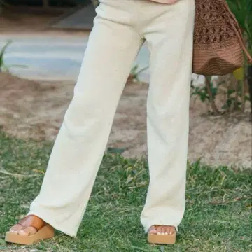 택 포함! ROXY 록시 릴랙스 스트레이트 니트 팬츠 L 사이즈