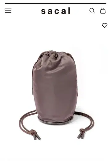 25AW sacai s 드로스트링 백 브라운 사카이