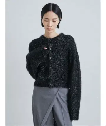 미스 로에 미들 게이지 라메 샤기 니트