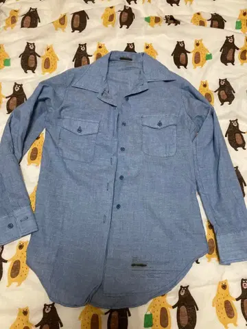 빈티지 미군 여성용 샴브레이 셔츠 미국제