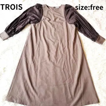 새상품급 trois 트로와 긴팔 디자인 프리 사이즈 롱 원피스