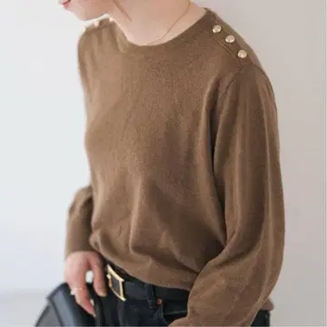 새상품 Spick and Span VIS/W 숄더 버튼 풀오버