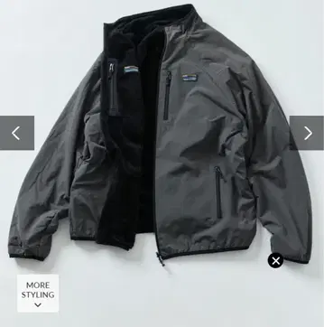 릴랙스 핏 나일론 플리스 리버서블 블루종