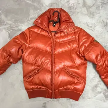 ELEMENT 오렌지 짧은 기장 다운 자켓