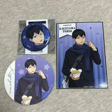 하이큐 코스모 월드 카게야마 토비오 캔뱃지 비주얼 카드 코스터