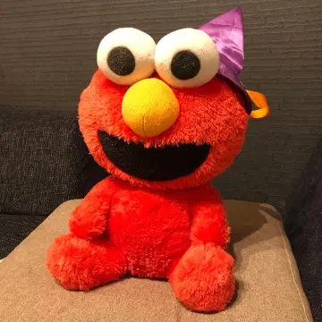 엘모 봉제 인형 중형 보라색 모자 포함