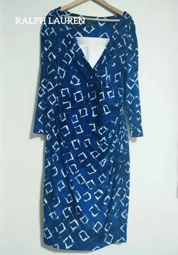 랄프 로렌 블루 화이트 카슈쿨 원피스 M 사이즈