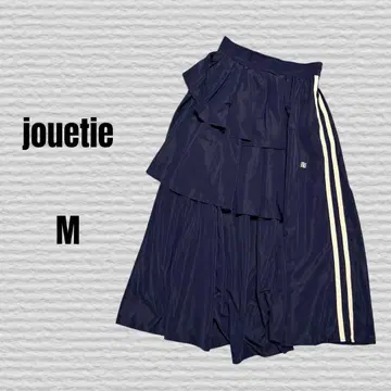 [jouetie] 아지메 라인 프릴 스커트 네이비 M
