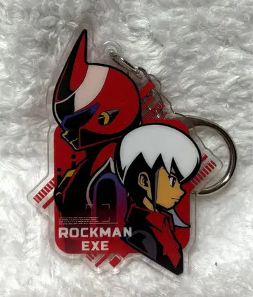 록맨 에그제 블루스 아크릴 키링