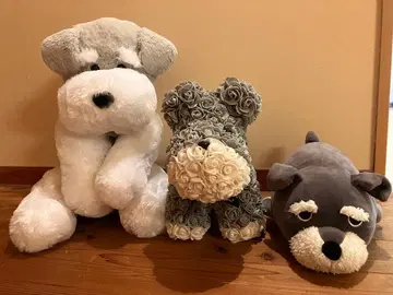 슈나우저 강아지 봉제 인형 3세트