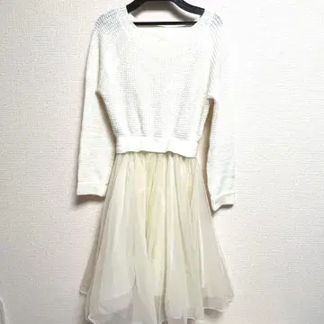 코코딜 니트튤 원피스