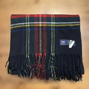 MOON 램스울 체크 무늬 스톨 클리닝 완료