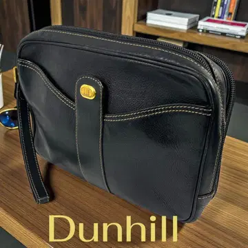 Dunhill 던힐 블랙 가죽 클러치백