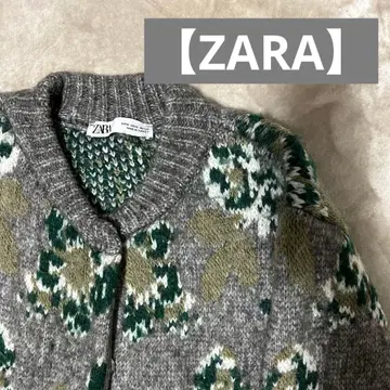 ZARA 꽃무늬 니트 가디건