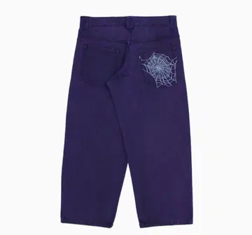 보라색 데님 팬츠 거미줄 자수 Earl skate 데님