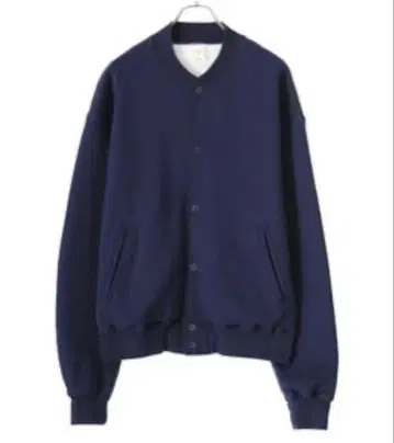 네이비 그레이 바시티 자켓