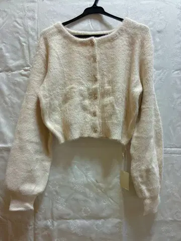 WILL SELECTION 복슬복슬 핑크 베이지 색상 가디건 긴팔