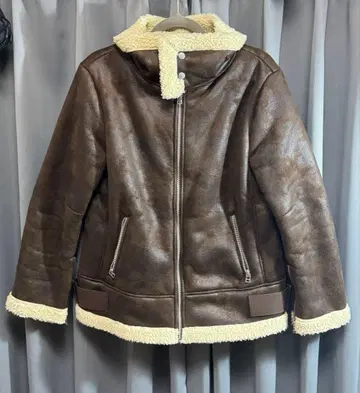 GYDA 페이크 무스탕 자켓 보아 자켓 브라운 프리 사이즈