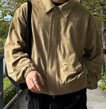 ELA NUGU 스웨이드 자켓 M 베이지