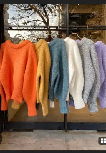 LAGUNAMOON 컬러 숏 니트 풀오버 오렌지