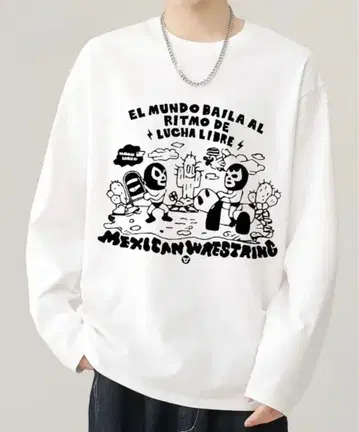 멕시칸 레슬링 그래픽 T셔츠