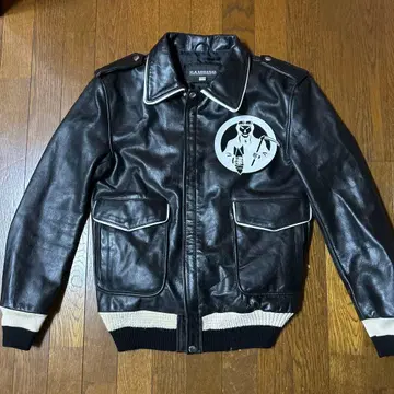 밤비노 가죽 플라잉 자켓 666 라로카 펑크 로카빌리