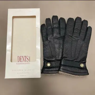 [새상품] DENTS 덴츠 장갑 가죽 장갑 남성용 그로브 캐시미어 블랙