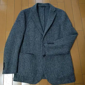 해리스 트위드 헤링본 테일러드 자켓