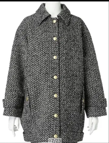 마이 스트라다 자켓 코트 트위드 36