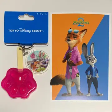 아이스 키링 발바닥 쥬토피아 닉 주디 엽서 세트