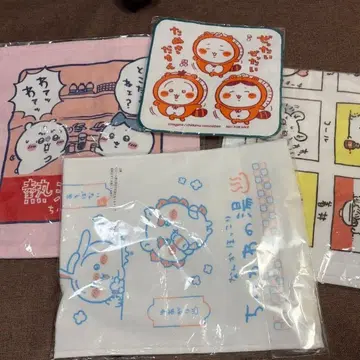 치이카와 (먼작귀) 타월 4개 세트와 복조리 1개 세트