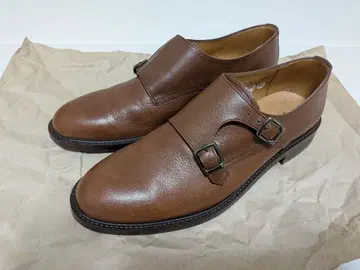 HARUTA 천연 가죽 더블 몽크 스트랩 신발