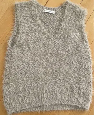 나노 유니버스 프린지 니트 베스트 베이지