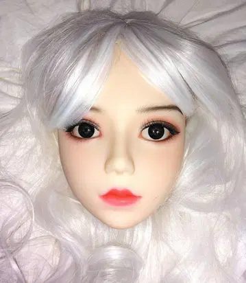러브돌 헤드 TPE 헤드 화이트 가발 부드러운 질감 헤드만