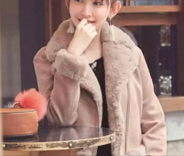 [ 새상품급 ] Rirandture 인조 모피 라이더 자켓 M 사이즈