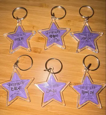 ASTRO 낙하물 Stargraphy 별 모양 아크릴 키링 6개 세트