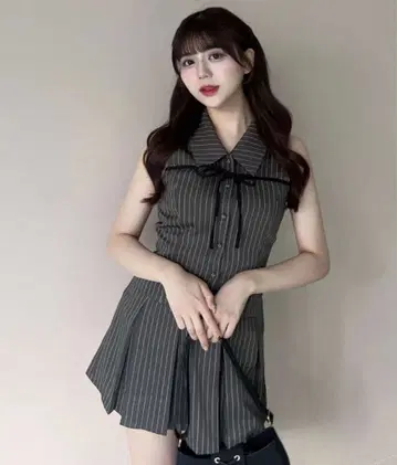 슬리브리스 셔츠 미니 원피스 OLIVE des OLIVE