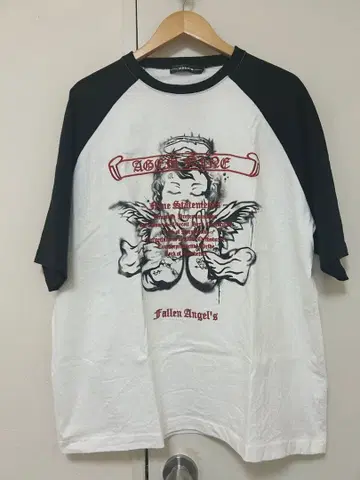 A'GEM/9 천사 그래픽 티셔츠